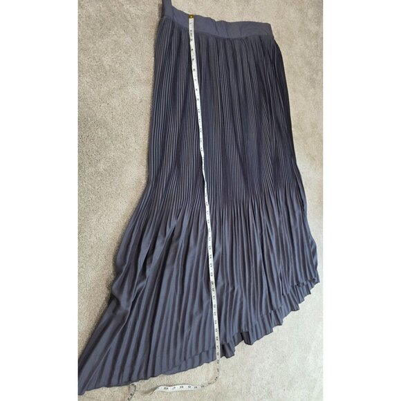 Pleated Midi Skirt Old Navy Size L Gray Polyester - Picture 1 of 7